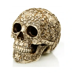 Calavera Con Flores Nº600 - 18 X 12 X 15 Cm