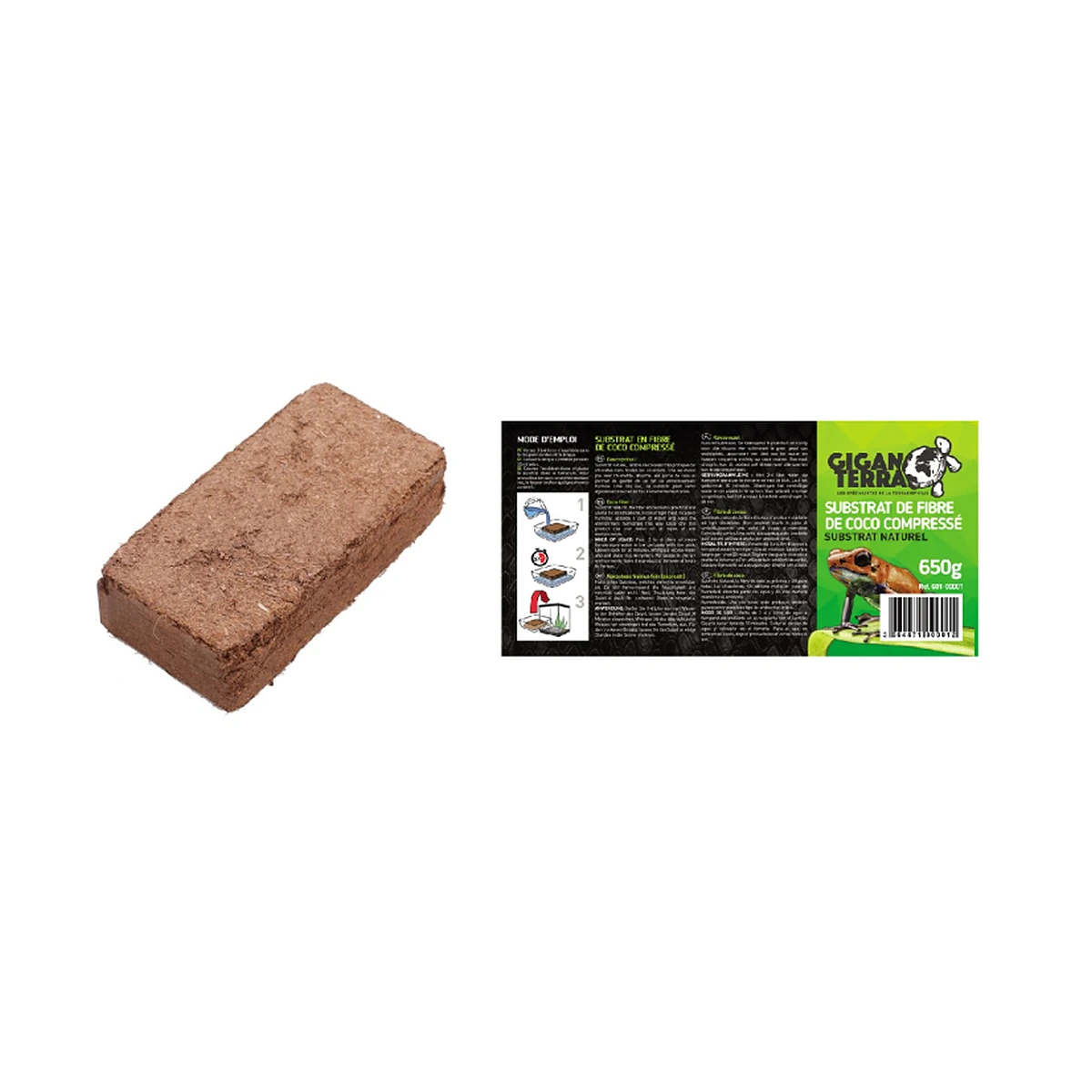 Ladrillo de coco para terrarios giganterra