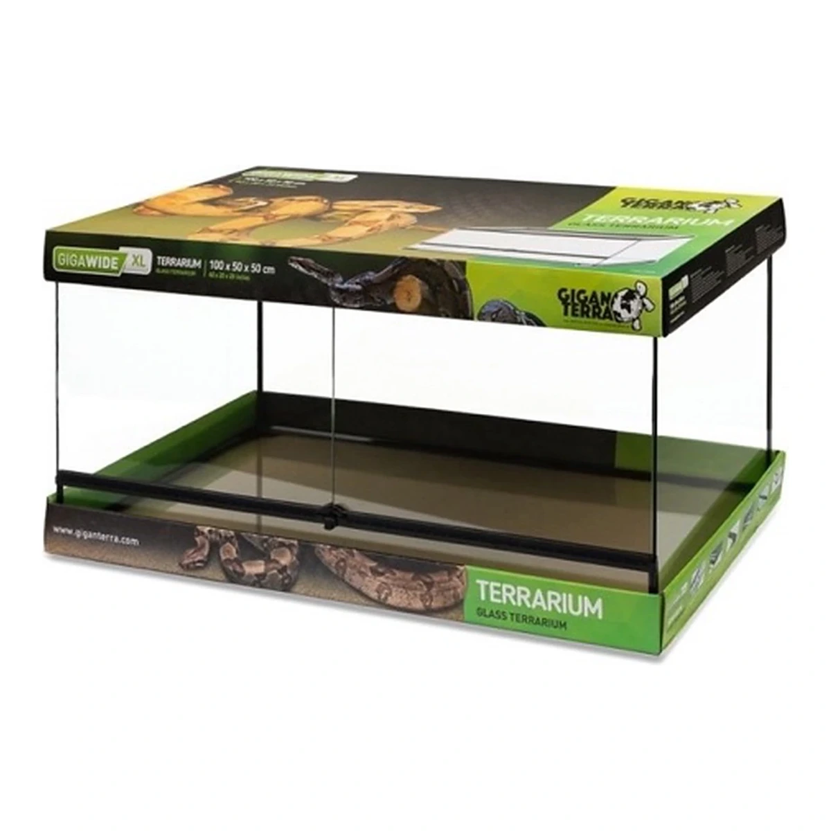 Terrario de cristal para reptiles